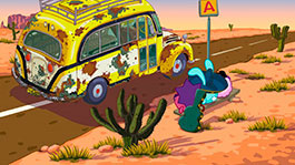 На остановке