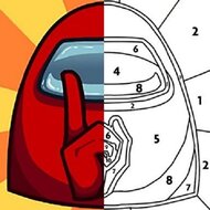 Игра Амонг Ас: раскраски по номерам