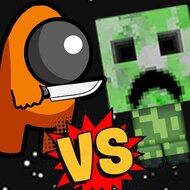 Игра Амонг против криперов