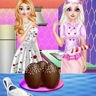 Игра Анна и Эльза готовят угощения на Пасху