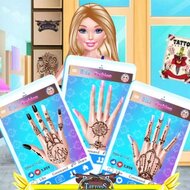 Игра Барби: салон тату хной