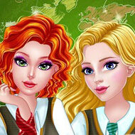 Игра Близняшки убираются в своей комнате