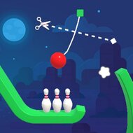 Игра Боулинг: перережь веревку
