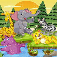 Игра Дикие животные пазлы
