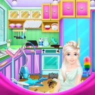 Игра Эльза и Барби готовят обед