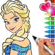 Игра Эльза раскраски