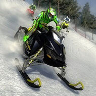 Игра Гонка зимой на снегоциклах