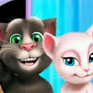 Игра Говорящий кот Том играет в снежки