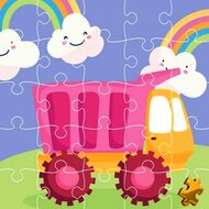 Игра Милые детские грузовики: пазлы