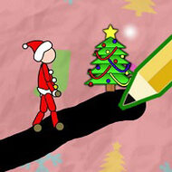 Игра Нарисуй дорогу Санте