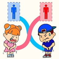 Игра Нарисуй путь к туалету