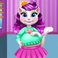 Игра Одень беременную кошку Анжелу