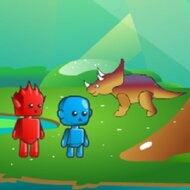 Игра Огонь и Вода в мире динозавров