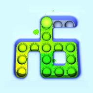 Игра Окрась фигурки Поп Ит