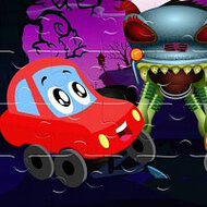 Игра Пазлы: Хэллоуин в сказочной стране машинок