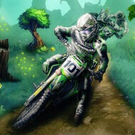 Игра Поездка по лесу на байке