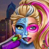 Игра Прическа и Мейк-Ап для Супер Барби