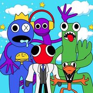 Игра Радужные друзья Роблокс раскраска