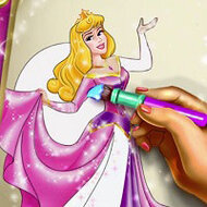 Игра Раскрась принцессу