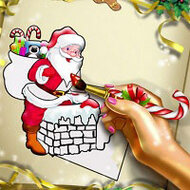 Игра Рождественские раскраски Санта-Клауса