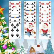 Игра Рождественский пасьянс Свободная ячейка