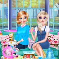 Игра Рождественское чаепитие принцесс