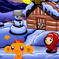 Игра Рождество счастливой обезьянки