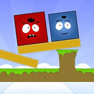 Игра Синие кубики против красных квадратов