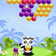 Игра Стрелялка по пузырям с енотом