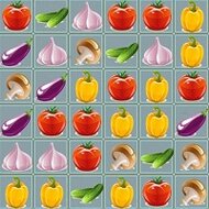 Игра Три в ряд овощи