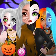 Игра Учебник по двойному макияжу принцессы на Хэллоуин