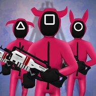 Игра В кальмара зеленый красный