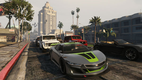 Машины на улице Лос-Сантос в «ГТА 5»