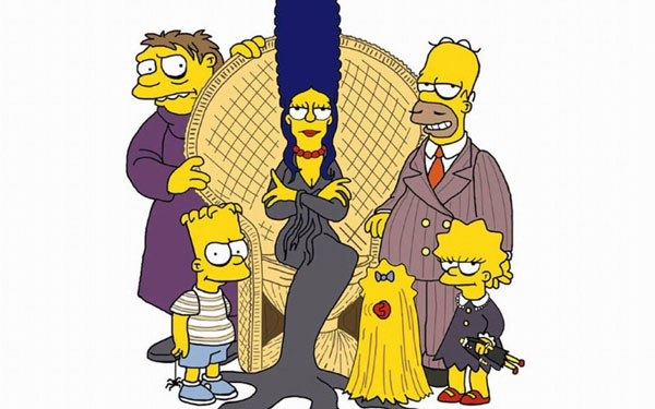 Симпсоны в роли семейки Адамс